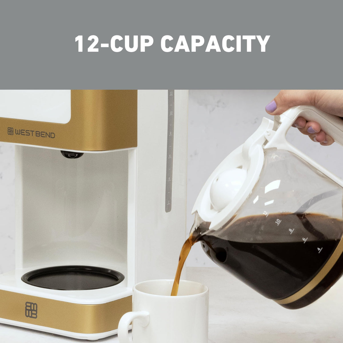 12-Cup Programmable Coffee Maker with Permanent Filter P716