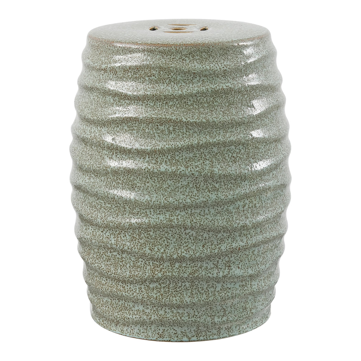 Blue Ceramic Garden Stool F566870