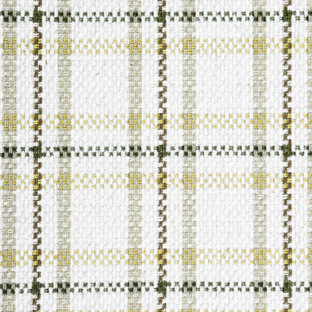 Natural Plaid Woven Fabric Bench M6878
