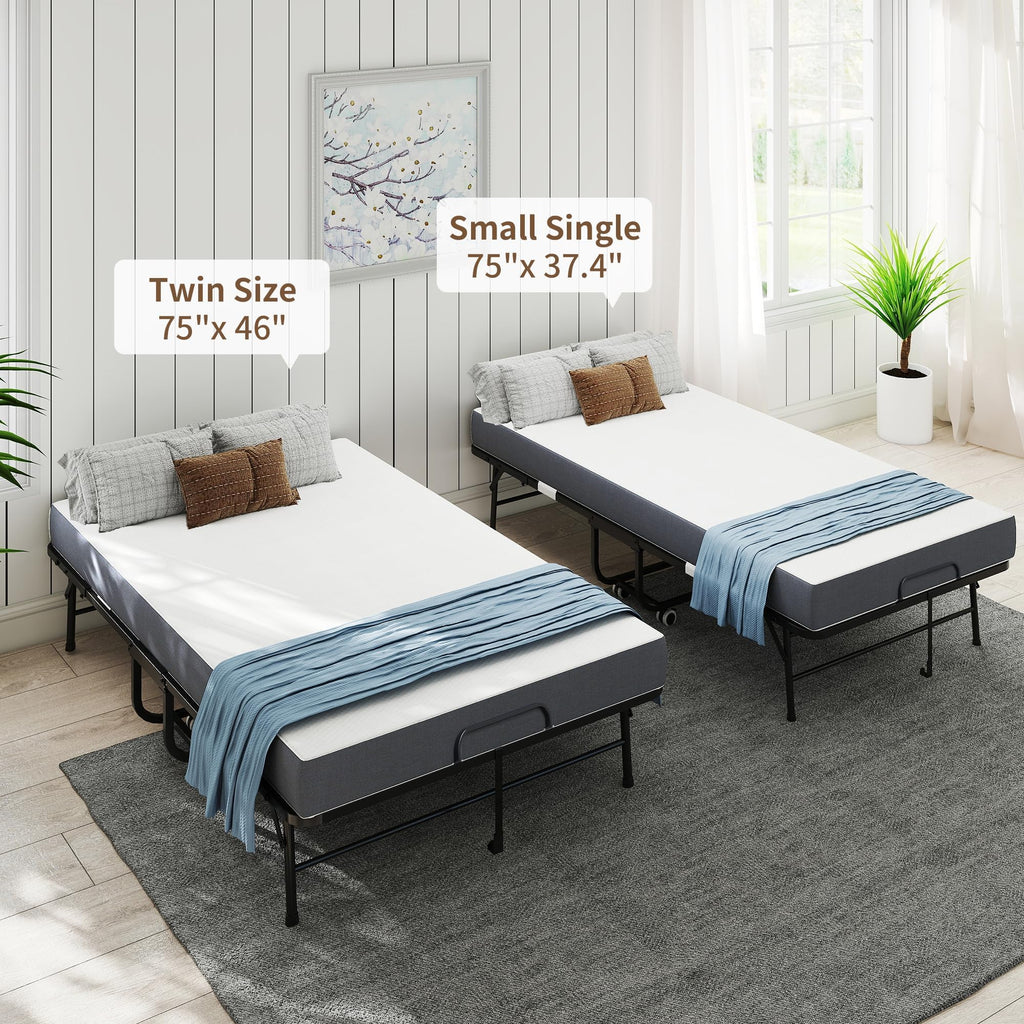 Foldable Roll Away Bed with Mattress 75" x 38" P29867