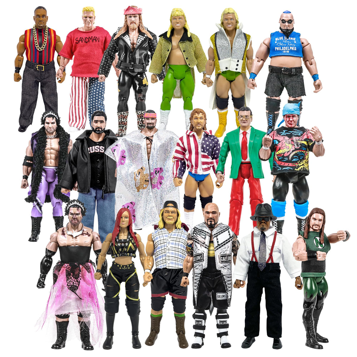 Set of 18 Wrestling Action Figures U543805