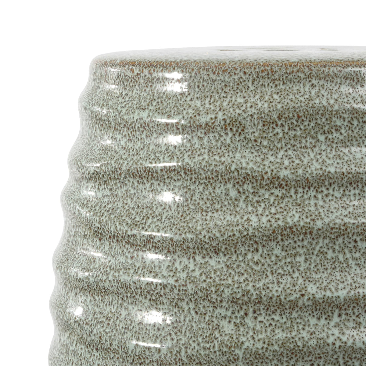 Blue Ceramic Garden Stool F566870