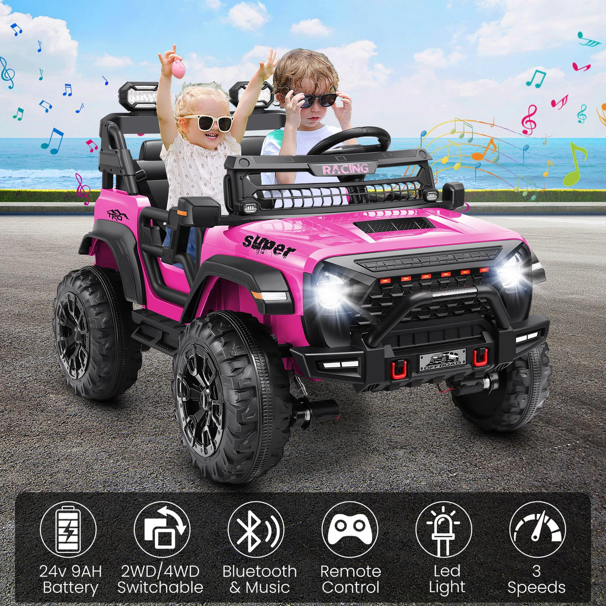 24V 2 Seater Ride on Car with Remote Control G10285