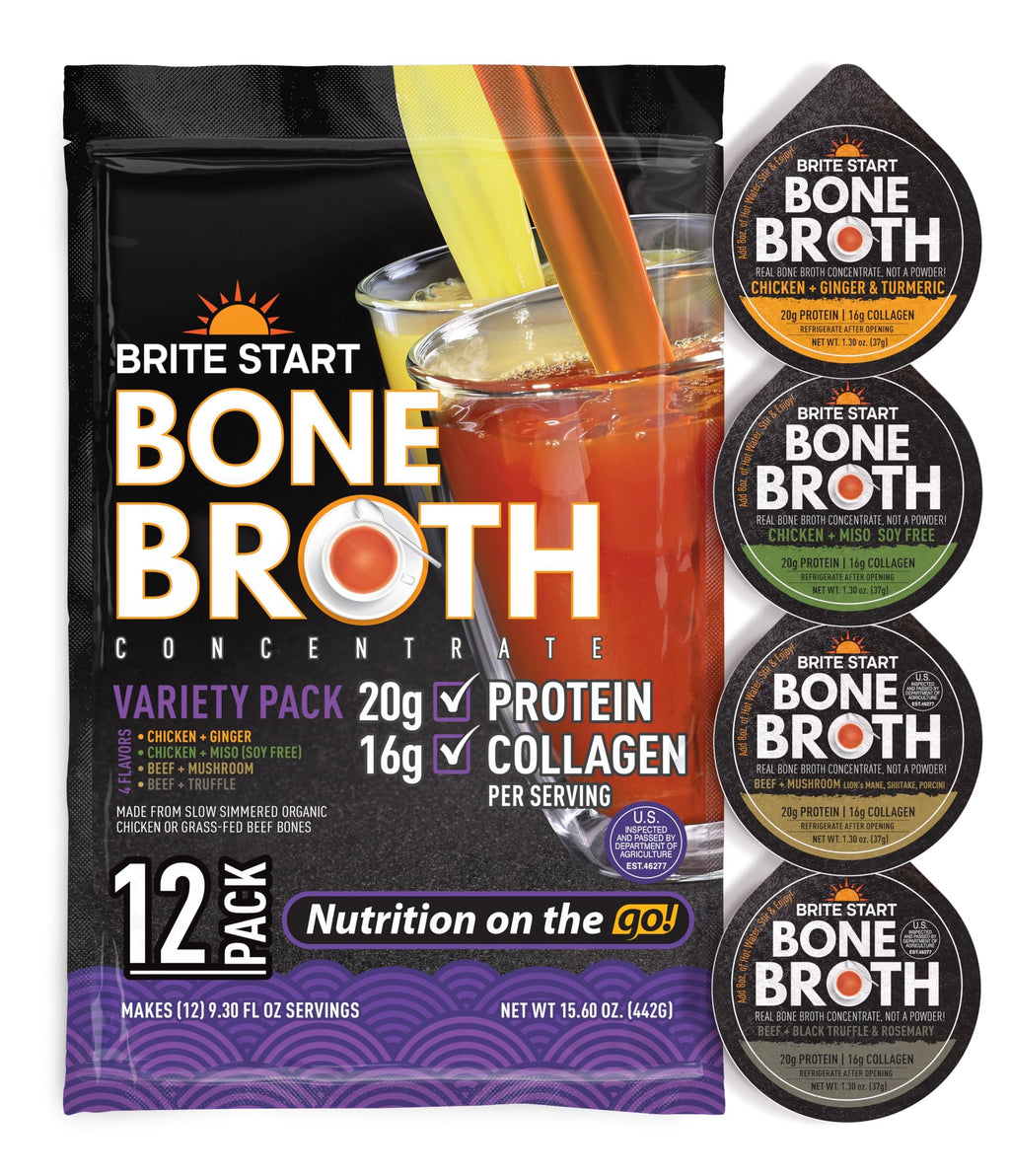 Bone Broth Variety Pack, 4 Flavors, 12 Count M150673
