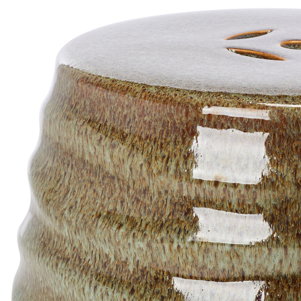 Blue Ceramic Garden Stool F566870