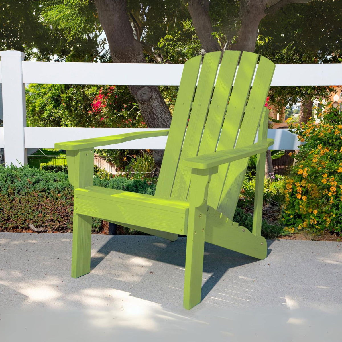 Lime Green Wooden Adirondack Chair V237
