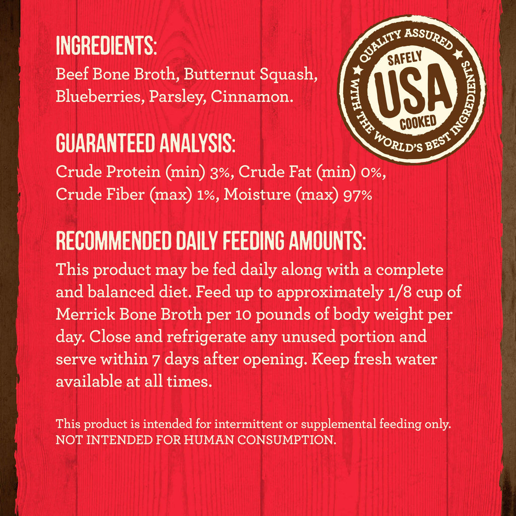 Grain Free Beef Bone Broth Dog and Cat Food Topper 16 oz T931355