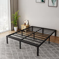 18 Inch Queen Metal Platform Bed Frame Heavy Duty Black X989